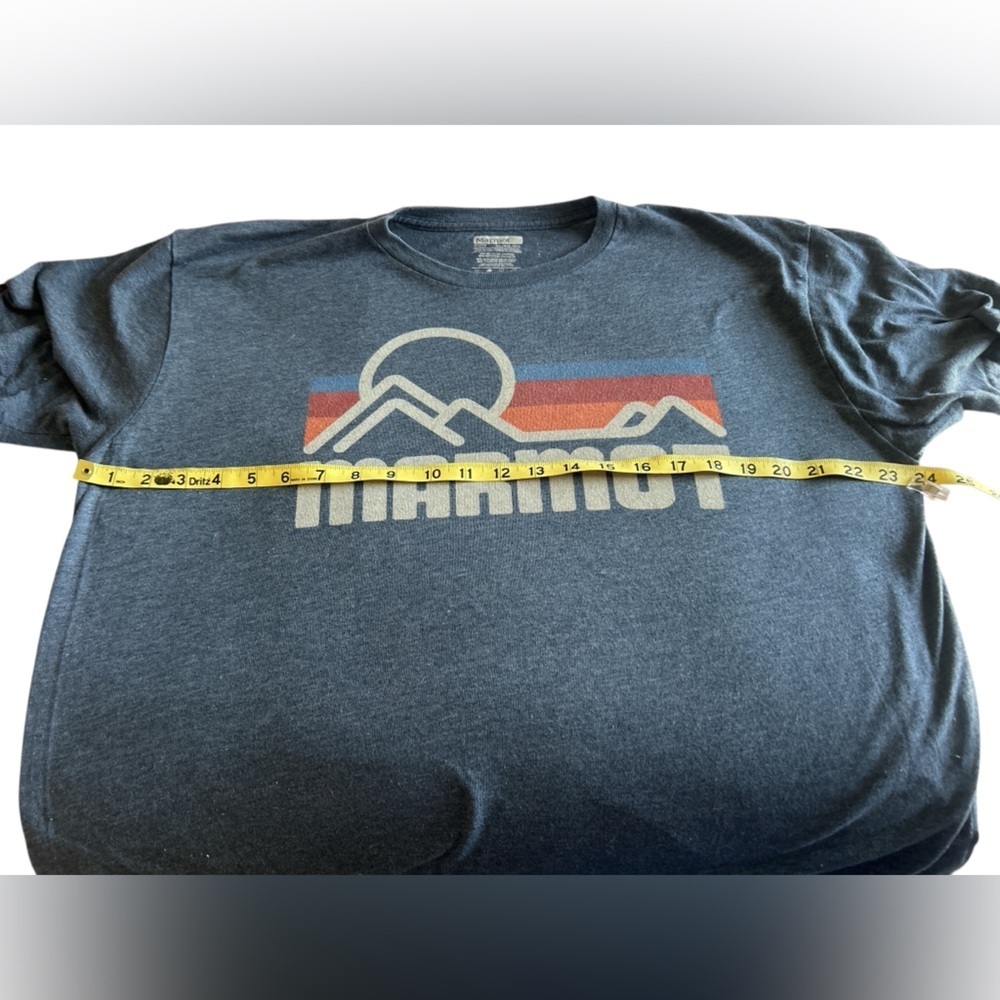 Marmot Gray Short Sleeve Tee Adventure Graphic Sz XL - Picture 4 of 5